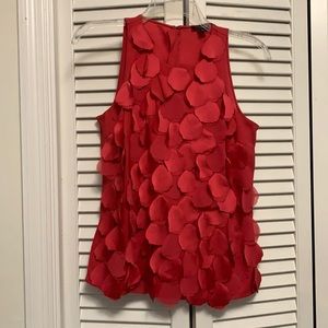 Ann Taylor coral orange sleeveless top size 2